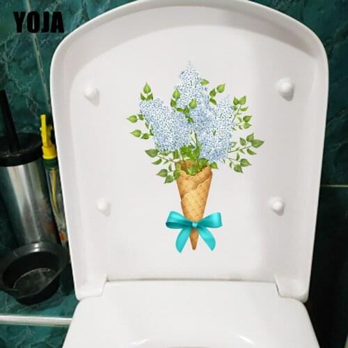 YOJA 17.2×23.8CM Romantic Ice Cream Bouquet Modern Decor Room Wall Stickers Home Toilet Decals T1-2971