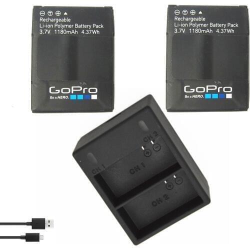 For GoPro Hero 3/3+ Battery Charger GoPro Camera AHDBT 301 For Gopro Accessories Original Battery Pack Clownfish Dual Charger