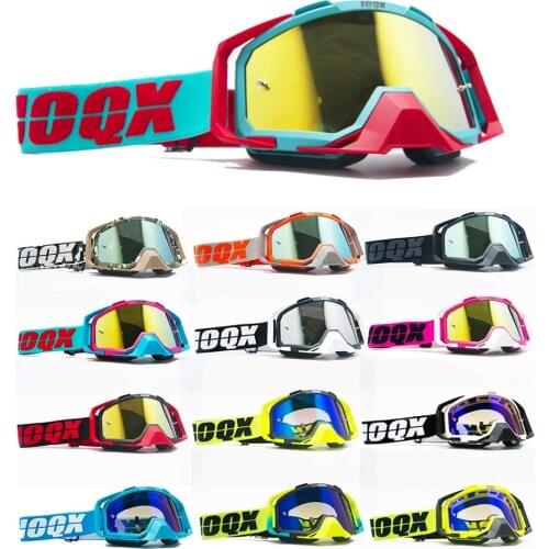 IOQX Motorcycle Protective Gears Flexible Cross Helmet Face Mask Motocross Goggles ATV Dirt Bike UTV Eyewear Gear Glasses