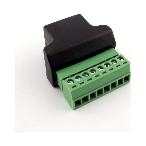 1pcs Ethernet RJ45 Female To Screw Terminal 8 Pin CCTV Digital DVR Adapter Connector