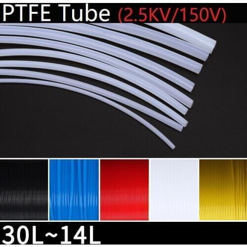 2M 30L~14L PTFE Tube F46 Insulated Capillary Heat Protector Transmit Hose Rigid Temperature Corrosion Resistance 2.5KV 150V