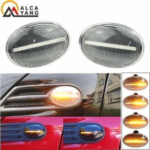 2 pieces For MINI Cooper R55 R56 R57 R58 R59 CL-R56-LSM-SM Led Dynamic Side Marker Turn Signal Light Sequential Blinker Light