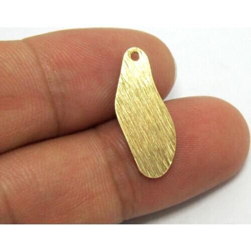 Brass earrings findings charms 22x8.5mm Irregular Raw brass earrings pendant R601