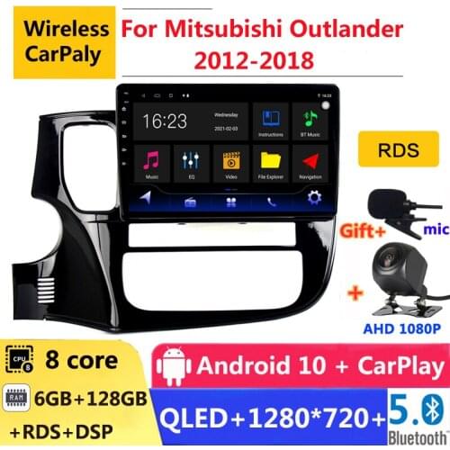 6G RAM 2 din android 10 car radio auto stereo for Mitsubishi Outlander 3 GF0W 2012 2016 -18 navigation GPS DVD Multimedia Player