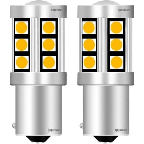 2PCS 1156PY 7507 PY21W BAU15S High Quality 3030 LED Car Rear Direction Indicator Lamp Auto Front Turn Signals Light Amber Yellow
