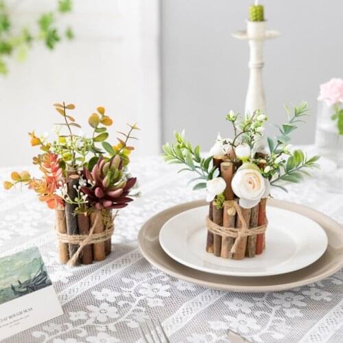 Flower Vase For Table Decoration Living Room Decorative Wood Vase Planter Flowers Arrangement Floral Tabletop Wooden Vase