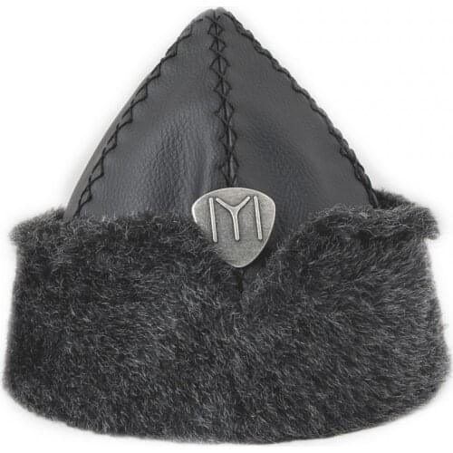 Depotalha Kürk Detaylı Üzeri Dikiş Desenli Kayı Armalı Yeni Şapka Börk Erkek Soğuktan Koruyucu Başlık Estetik Tasarım