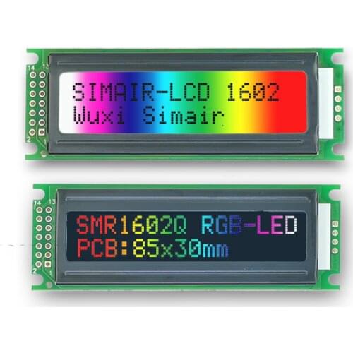 Sider Interface 162 1602 3.3V 5V 6800 FSTN Positive COB 16x2 Character LCD Module Display Screen LCM Panel with RGB Backlight