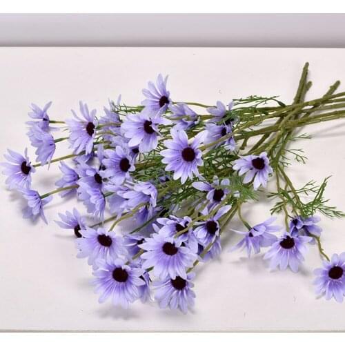1Pcs White Daisy Artificial Flowers 5/28 Heads Bouquet for Home Wedding Decoration DIY Bridal Fabric Fake Flower Accessories