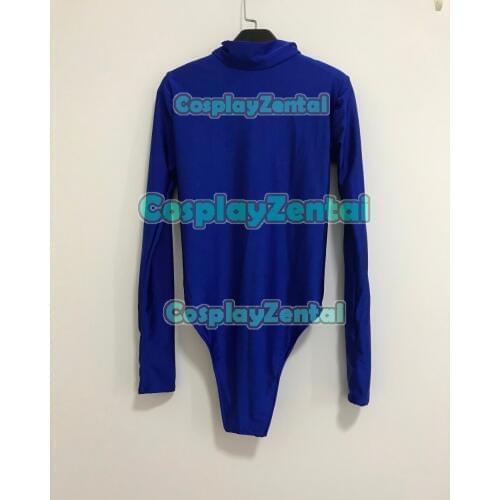 Blue Spandex Catsuit No Zipper Zentai Bodysuit Tights Custom Made