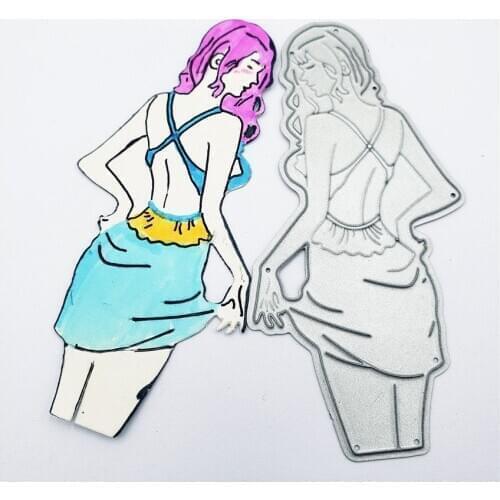 Short Skirt Girl Metal Cutting Dies DIY scrapbook album paper card Decoration embossing die Stencils Making