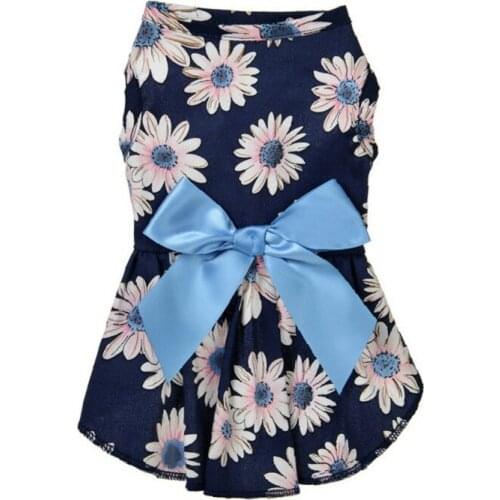 Summer Dog Small Floral Princess Dress Dog Dress For Dogs Skirt Summer Princess Dog Wedding Dresses York Clothes Dogs Pet Dress