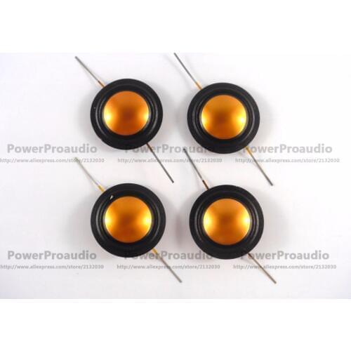 Lot/ 4Pcs Aftermarket 25.5 mm tweeter diaphragm voice coil 1 inch Golden color ( Real Titanium +Silk )