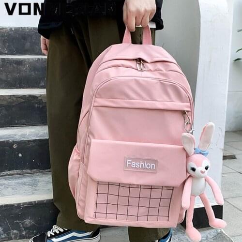 Fashion Women Backpack Purses Waterproof Nylon School Book Bag New Travel Bags for Teenager Girls Back Pack Rucksack Sac A Dos