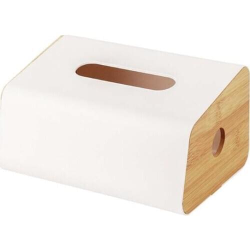 Wall Mounted Bamboo Kitchen Tissue Box Facial Paper Towels Napkin Storage Rack Holder Bathroom Car