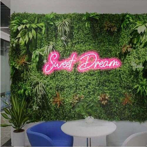 OHANEONK Custom Neon Sign Light of Sweet Dreams Led Visual Bar Wall Light Up Sign Neon Decor Neonlamp for BedRoom Wall Haning