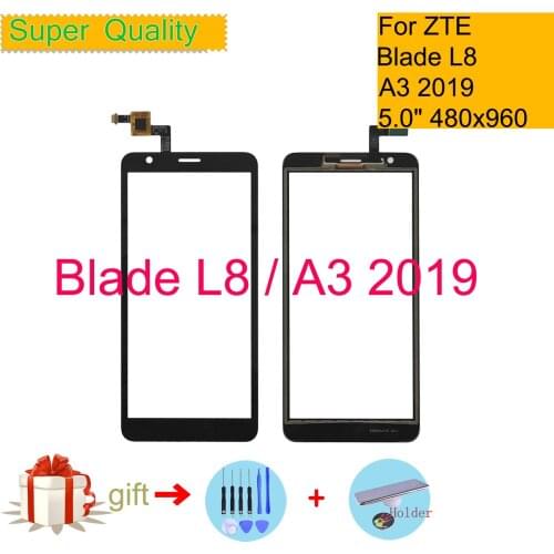 For ZTE Blade L8 Touch Screen Digitizer Front Outer Glass Sensor A3 Lite 2019 Touch Panel LCD Glass Lens Replacement