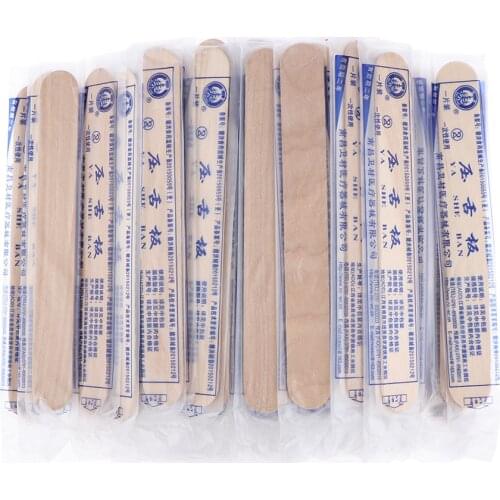 100 Count Salon Waxing Hair Removal Wooden Spatulas Large Wax Applicator for Face Eyebrow Body Hair Removal