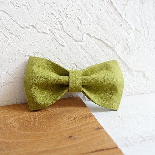 Light Green Velvet Dog Bowtie Pets Collar Accessory Puppy Cat Pet Supplies Grooming Tools Dogs Dismountable Ornamental Bow Ties