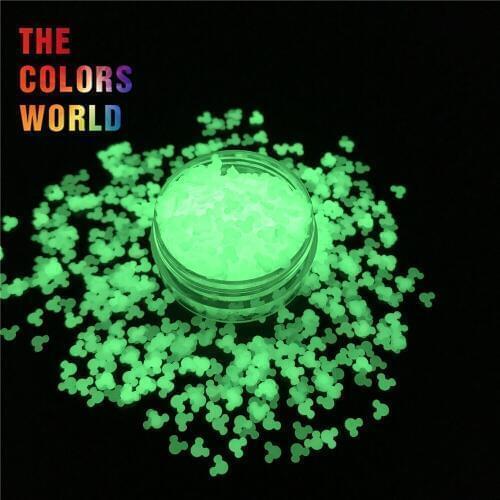 TCT-390 Luminous Glow in dark Glitter Yellow Green Light Color Long Last Glowing Competitive Price Noctilucent Nails Glitter DIY