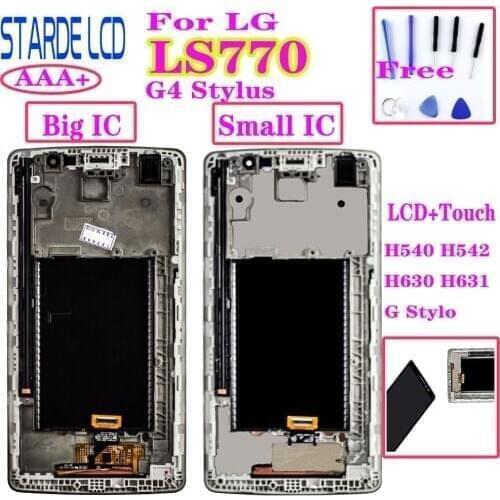 AAA+ for LS770 Lcd For LG H635 Lcd G4 Stylus Display H540 H542 H630 H631 G Stylo Display Touch Screen Digitizer Assembly+Frame