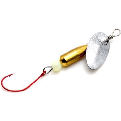 1-3pcs Spinner Bait Metal Sequins 2g 3.5g 5.5g Fishing Lure Hard Baits Bass Pike Spoon Single Hook Wobblers Fishing Tackle Tool
