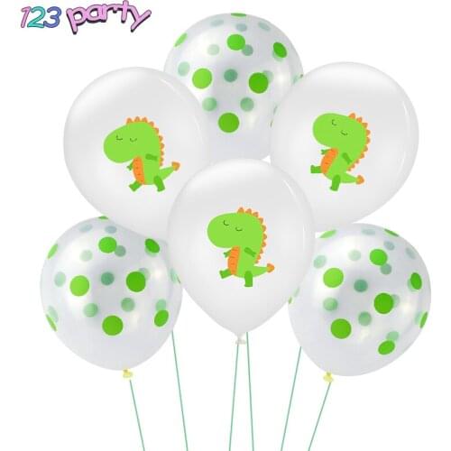 10Pcs 12 Inch Cartoon Dinosaur Latex confetti Balloon Birthday Party Decorations kids Baby Shower Party Supplies kids toys