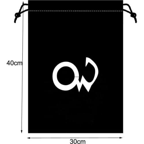 Custom Logo 100 PCS 30x40cm Big Size Black Velvet Bags Printed With White Logo and Fast Ship Via Express