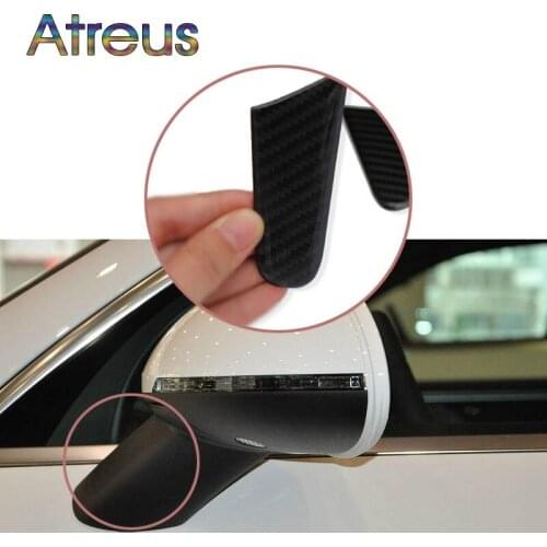 2pcs Carbon Fiber Car-Styling 3D Stickers For Porsche Macan 2018 2017 2016 2015 Accessories Rearview Mirror Decoration Repair