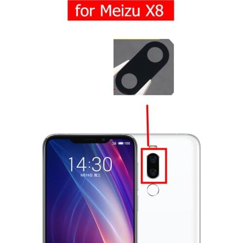 2pcs for Meizu X8 Camera Glass Lens Back Rear Camera Lens with 3M Glue for Meizu X8 Replacement Repair Spare Parts
