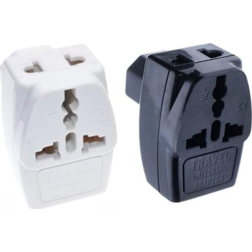3 IN 1 - Universal to IEC C14 Male PDU PSU Electrical Plug Adapter AC100~250V 10A Black Color