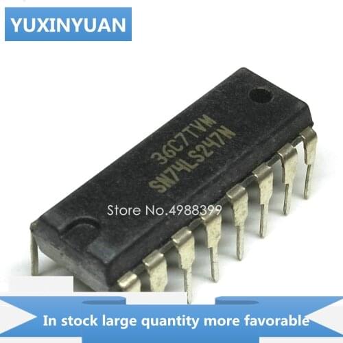 5PCS/LOT SN74LS247N SN74LS247 74LS247N 74LS247 DIP16 in stock