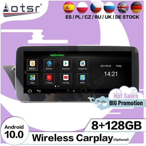 8+128GB Multimedia Android 10 Player For Audi A4 2009 2010 2011 2012 2013 2014 2015 2016 GPS Navi Auto Car Radio Video Head Unit