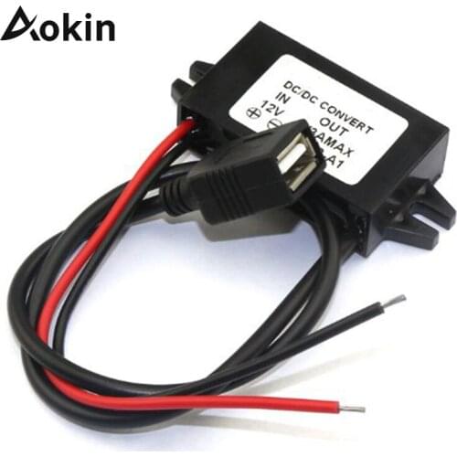 DC 12V to 5V DC-DC Buck Converter 3A 15W Regulator Power Supply Module Step Down Voltage Power Reducer Transformer Dual USB Ear