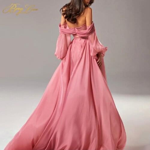 Long Evening Dresses Off The Shoulder Celebrity Dresses tube Formal Prom Dresses Floor Length Elegant Flowy vestidos formales