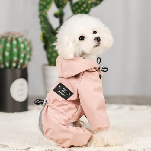 Pet Dog Raincoat Reflective Waterproof Dog Clothes Hoody Pet Jackets Dog Raincoat for Dog Puppy Pet Accessories Poncho for Dogs