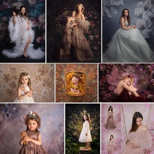 Portrait Photography Backdrop for Photo Studio Floral Texture Newborn Birthday Background Wedding Bridal Shower Photocall Boda
