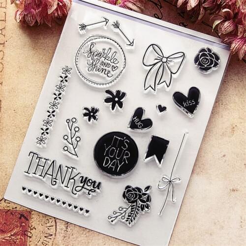 Hot selling Bow transparent clear stamp / silicone seal roller stamp DIY scrapbook album / card production