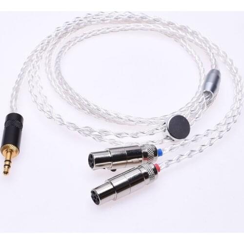 Hi-end 8 Cores 5n Silver Plated Headphone Upgrade Cable for Audeze LCD-2 LCD-3 LCD-x LCD-xc Headphone