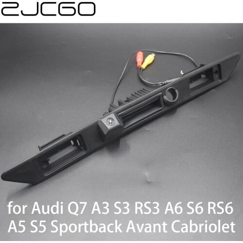 ZJCGO Car Rear View Reverse Back Up Parking Trunk Handle Camera for Audi Q7 A3 S3 RS3 A6 S6 RS6 A5 S5 Sportback Avant Cabriolet