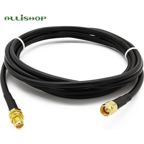 SMA Connector Cable SMA male to SMA female coaxial RG58 WiFi Antenna SMA Cable RG58 SMA plug to jack Extension cable 1-15M