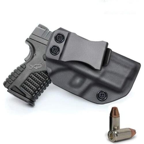 IWB KYDEX Holster By SphereSun, Fit Springfield XD-S 3.3" 9mm/.40S&W/.45ACP, Inside Waistband - Adjustable Cant - US KYDEX Made