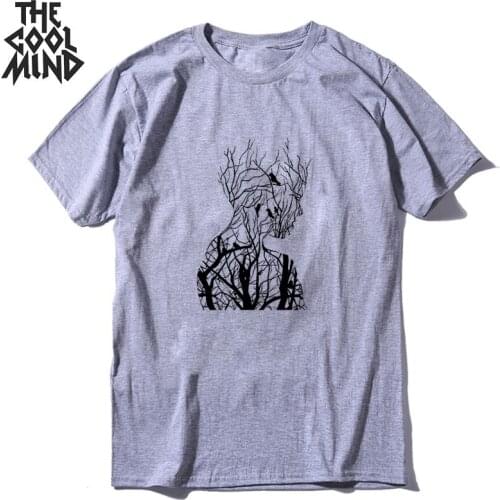 COOLMIND 100% cotton cool men tee shirt casual short sleeve men Tee shirt summer loose o-neck men t shirt oversized t-shirt tees