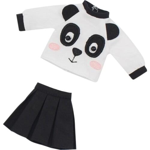 ICY DBS Blyth doll toy outfit dress suit panda cute skirt shirt gift toy