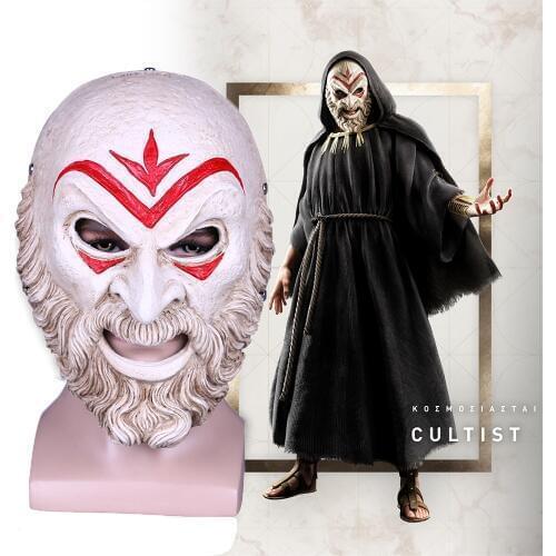 Game Assassin Ezio Creeds Odyssey Hierarch Mask Resin Cosplay Accessories Halloween Props Prom Party Resin Mask Gift