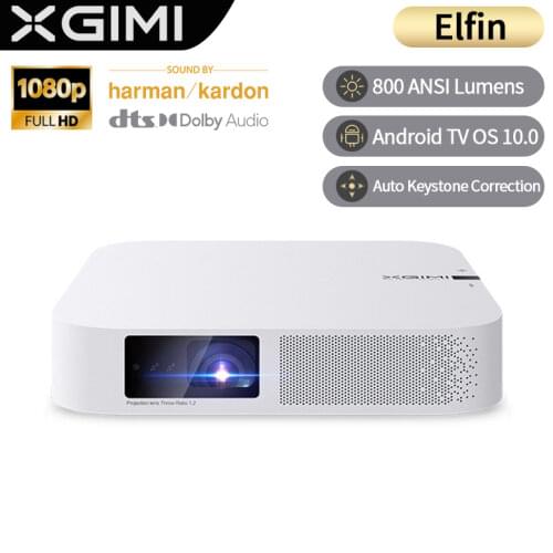 XGIMI Elfin DLP Mini Projector Screenless TV 1080P Full HD Projectors Smart Home Theater 800 Ansi 3D WiFi Bluetooth Android 10.0