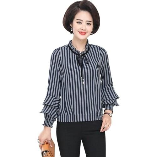 NIFULLAN Women's Striped Shirts