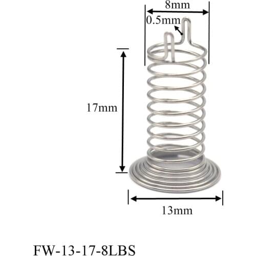 Finewe 10pcs/lot 0.5mm Nickel Plating Wire electronic touch battery spring 17mm height