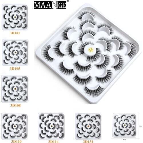 Mink Lashes 5/10 pairs 3D Mink Eyelashes 100% Cruelty free Lashes Handmade Reusable Natural Eyelashes Popular Lashes Makeup