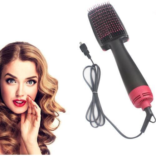 Newest Arrival One Step Hair Dryer Dropshipping 2 IN 1 Hot Air Brush Hair Straightener Comb Curling brush hair styling tools